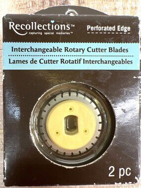 Recollections Interchangeable Rotary Cutter Blades Perforated Edge 2 Pc